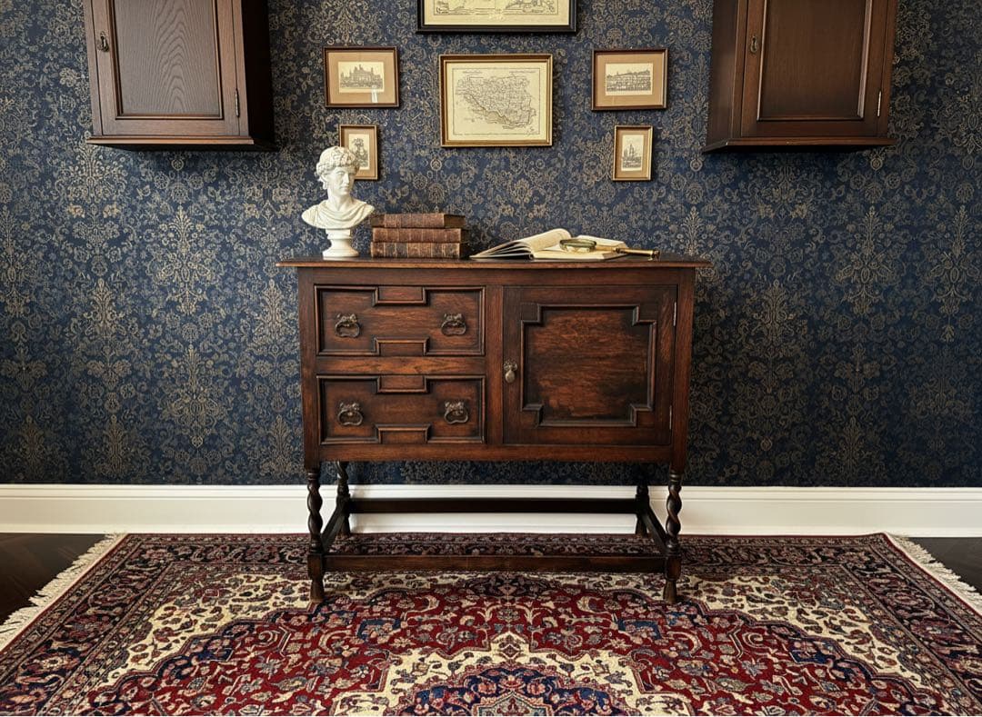 イギリス　アンティーク　オーク サイドボード ジャコビアンリバイバル