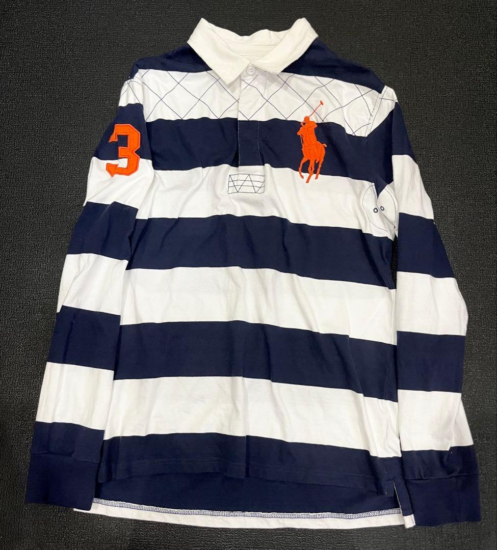 RALPH LAURENラルフローレン　ラガーシャツ BIGポニー　3 刺繍ロゴ