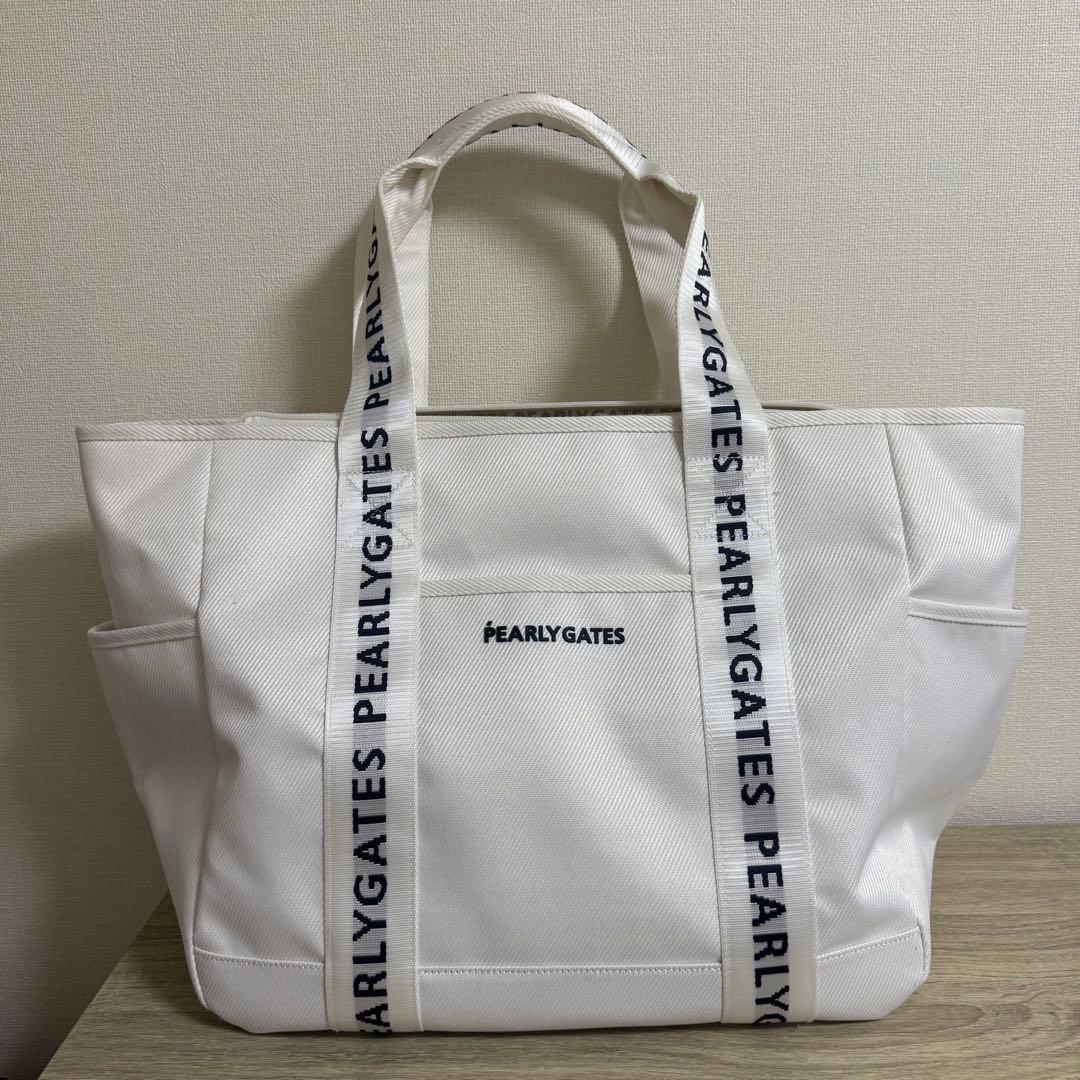 PEARLY GATES ホワイトロッカーバッグ トートバッグ