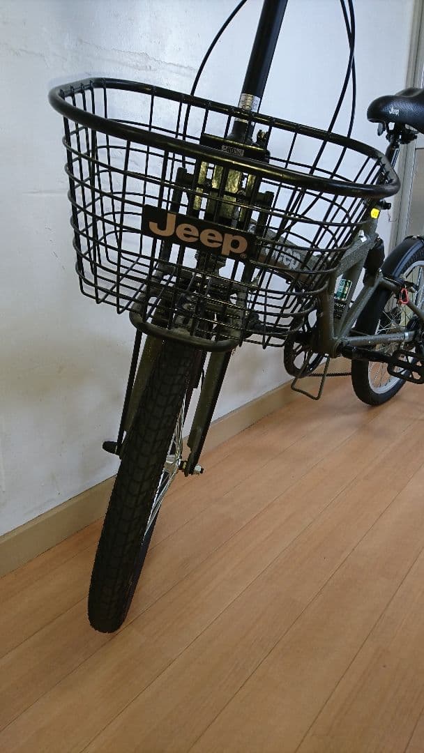 【美品】【引き取り希望】Jeep ジープ 折りたたみ自転車 オリーブグリーン