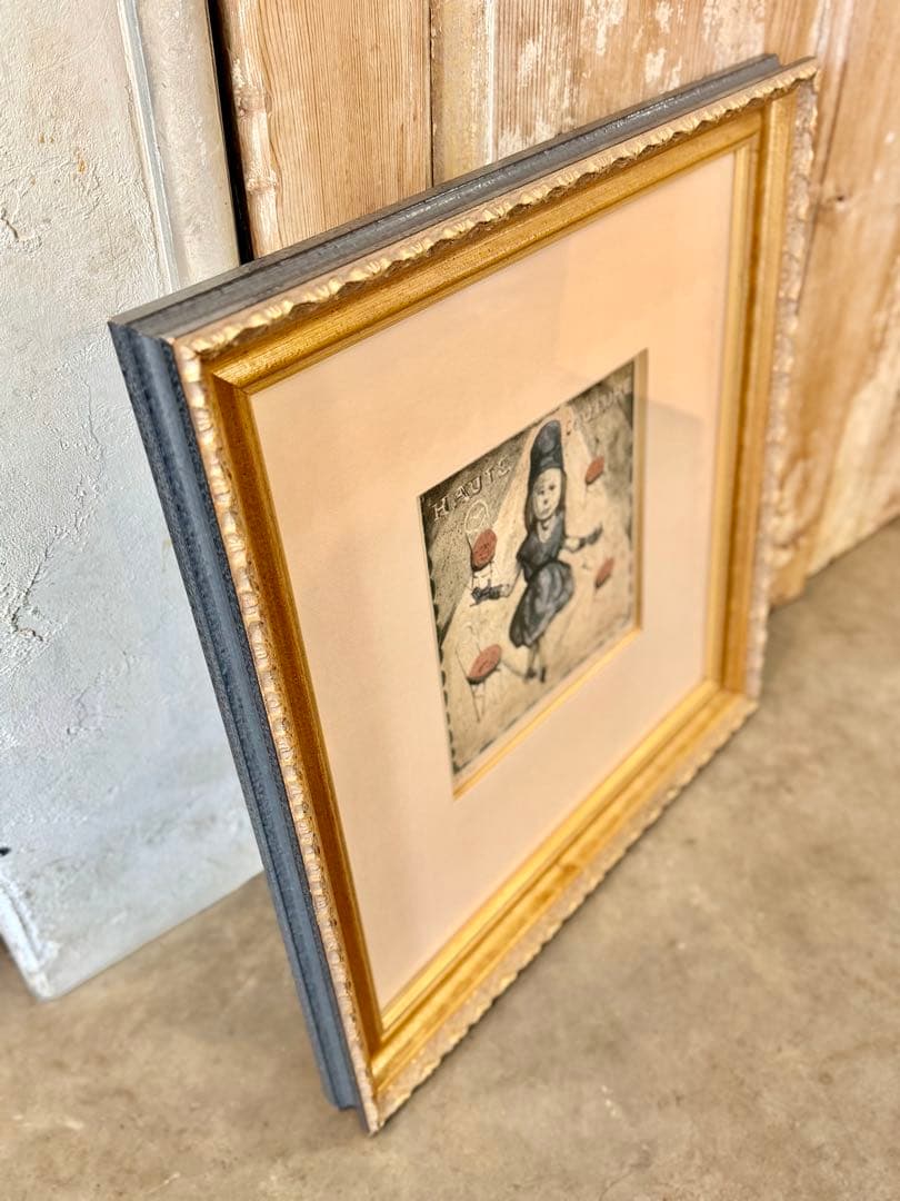 藤田嗣治（レオナール・フジタ）によるリトグラフ 「オートクチュール」「四十雀」