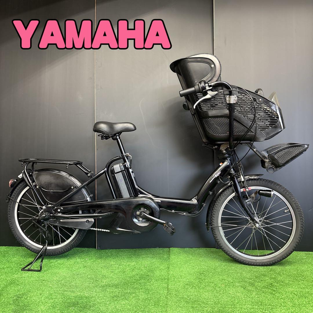 電動自転車 YAMAHA PAS kiss ブラック 3人乗り対応　80★