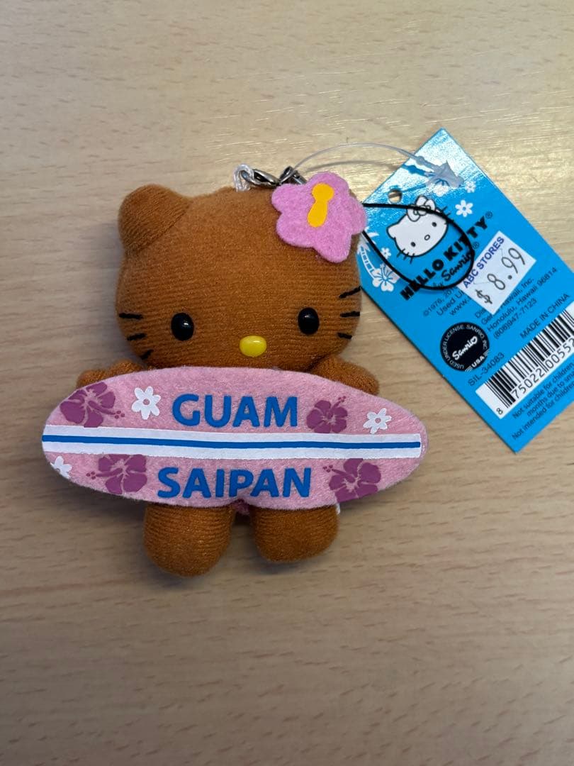 ミ*ク様 ハローキティ　グアム　サイパン　ぬいぐるみストラップ　日焼け　海外限定