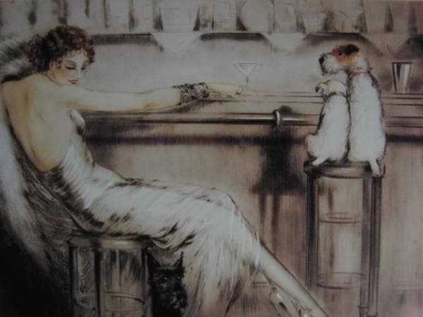 ルイ・イカール、カクテル、希少限定額装用画集より、新品高級額装付