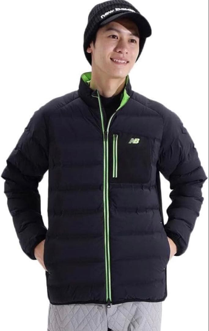 【値下します。】New Balance ダウンジャケット ブラック/グリーン