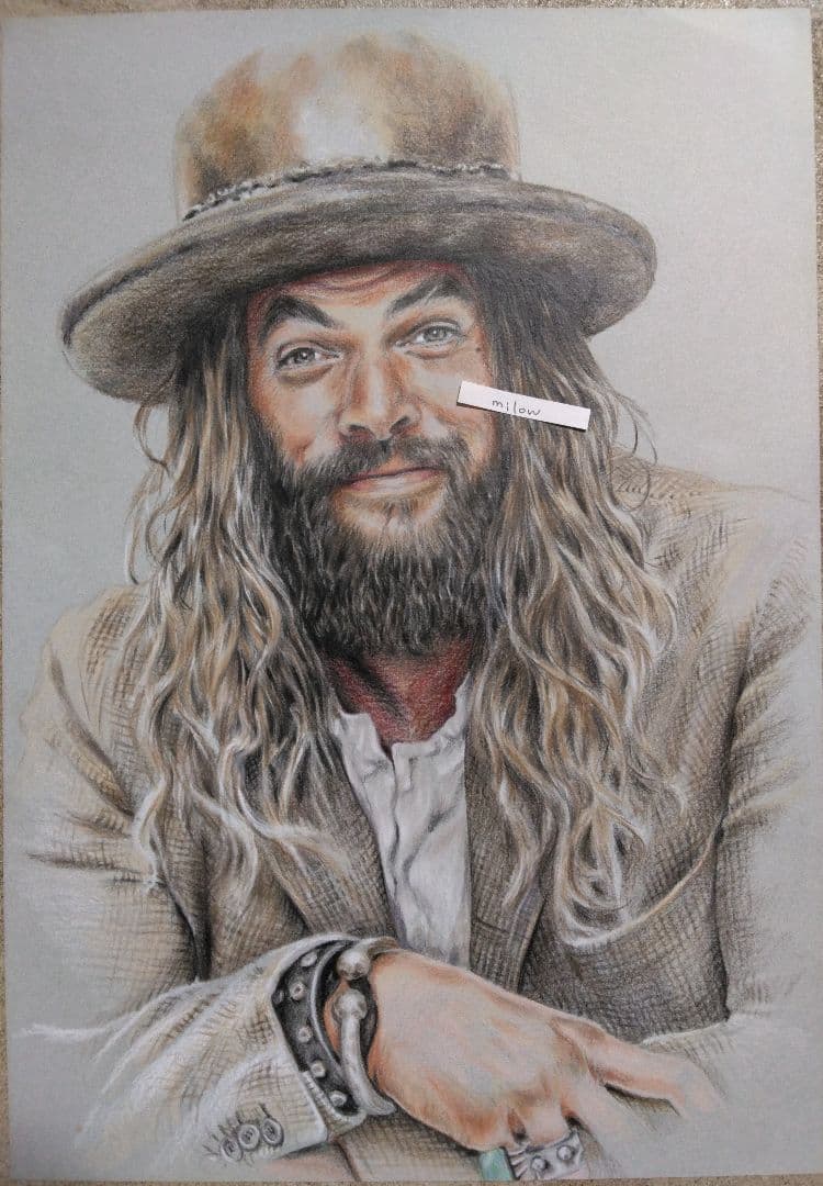 色鉛筆　人物画　原画