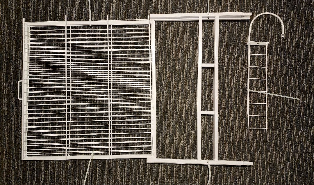 大型⑥バードケージ インコ オウム 鳥かご スタンド キャスター 白 えとぴりか