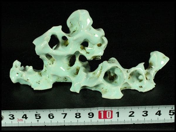 中国美術 豆青釉 太湖石 筆架(K-A724)