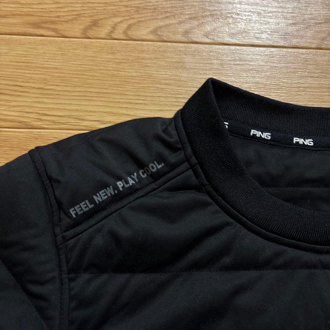 PING ピン　トライストレッチ高機能中綿プルオーバー　ブラック　Lサイズ