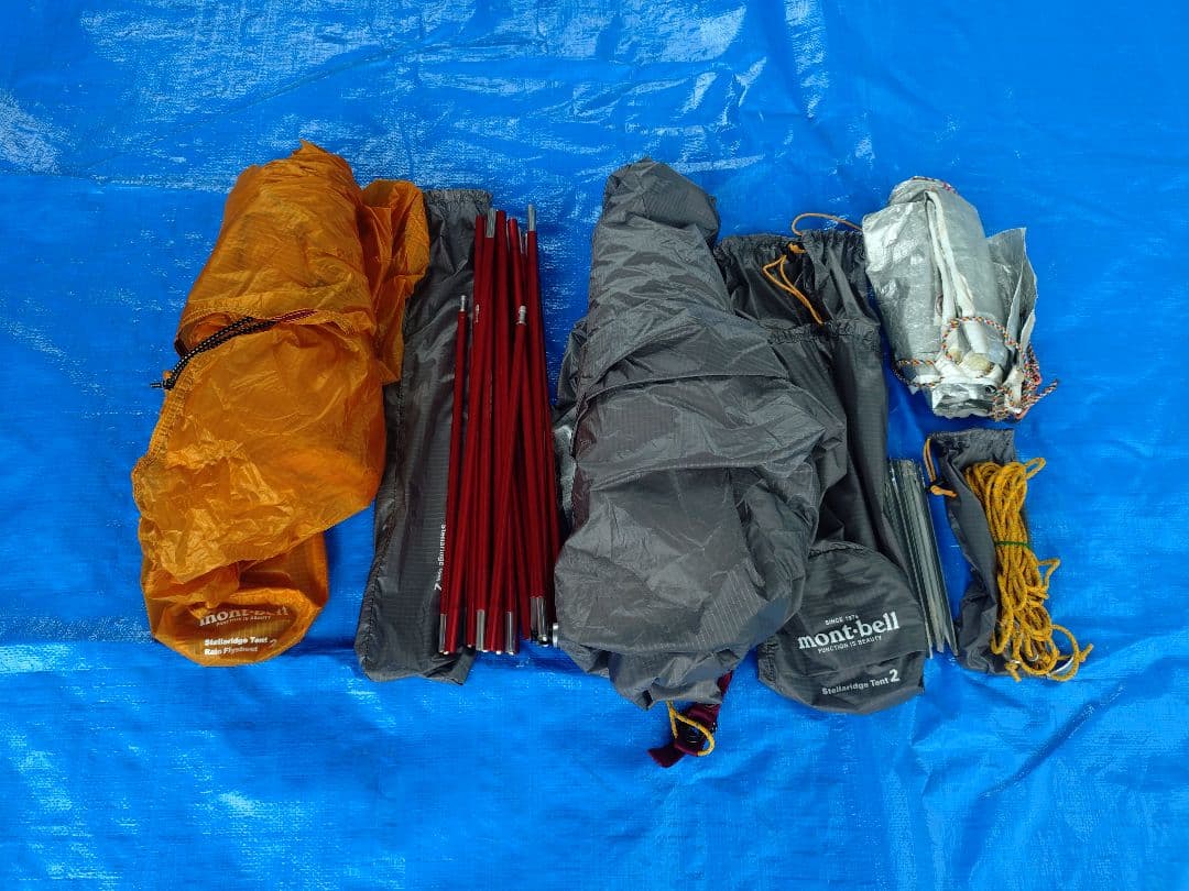 mont-bell ステラリッジ 2　タイベックシルバー　自作グランドシート