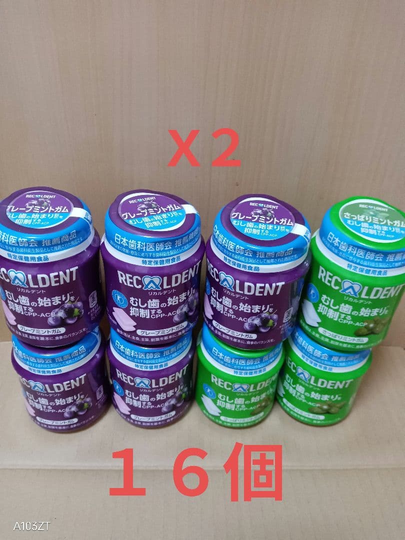 リカルデント ミントガム ボトル 16個セット 特定保健用食品(１週間限定価格)