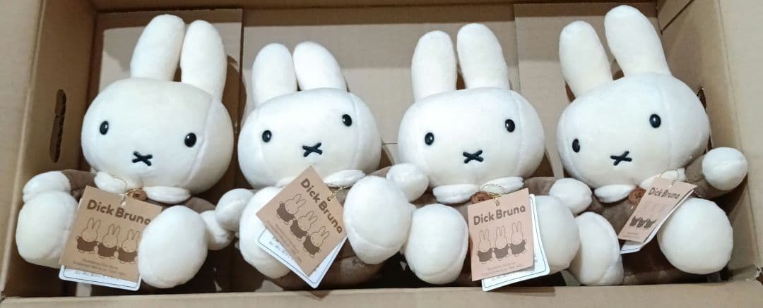 ミッフィー★ぬいぐるみ★ブラウンミッフィーS★セキグチ製★4体セット