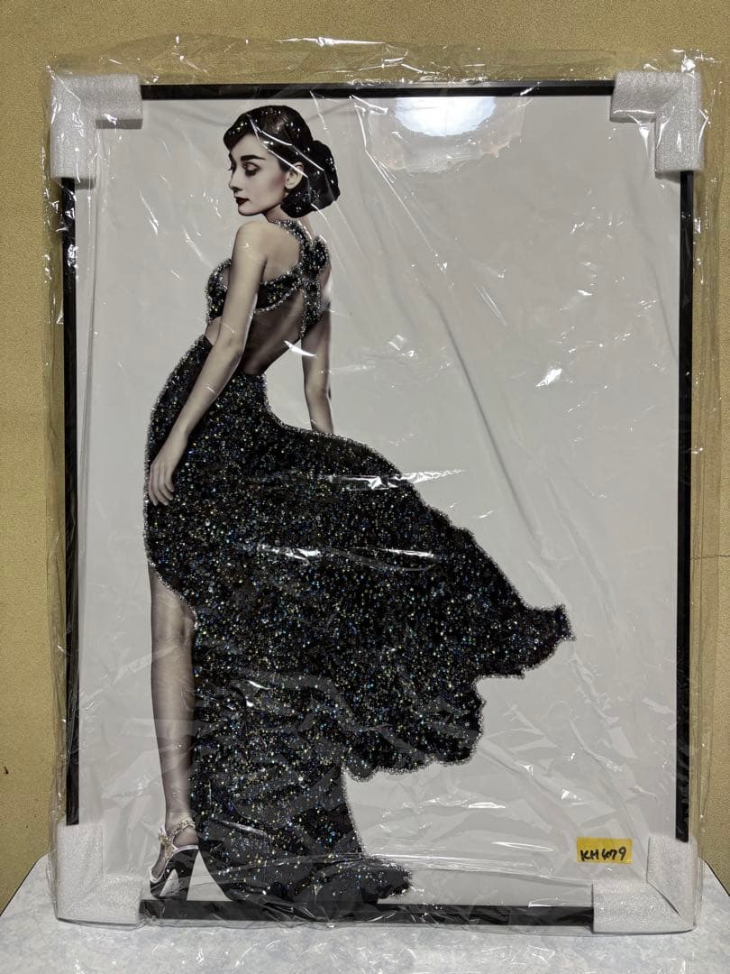 オードリー・ヘプバーン ガラス・ビジューアートパネル60.5×80.5cm