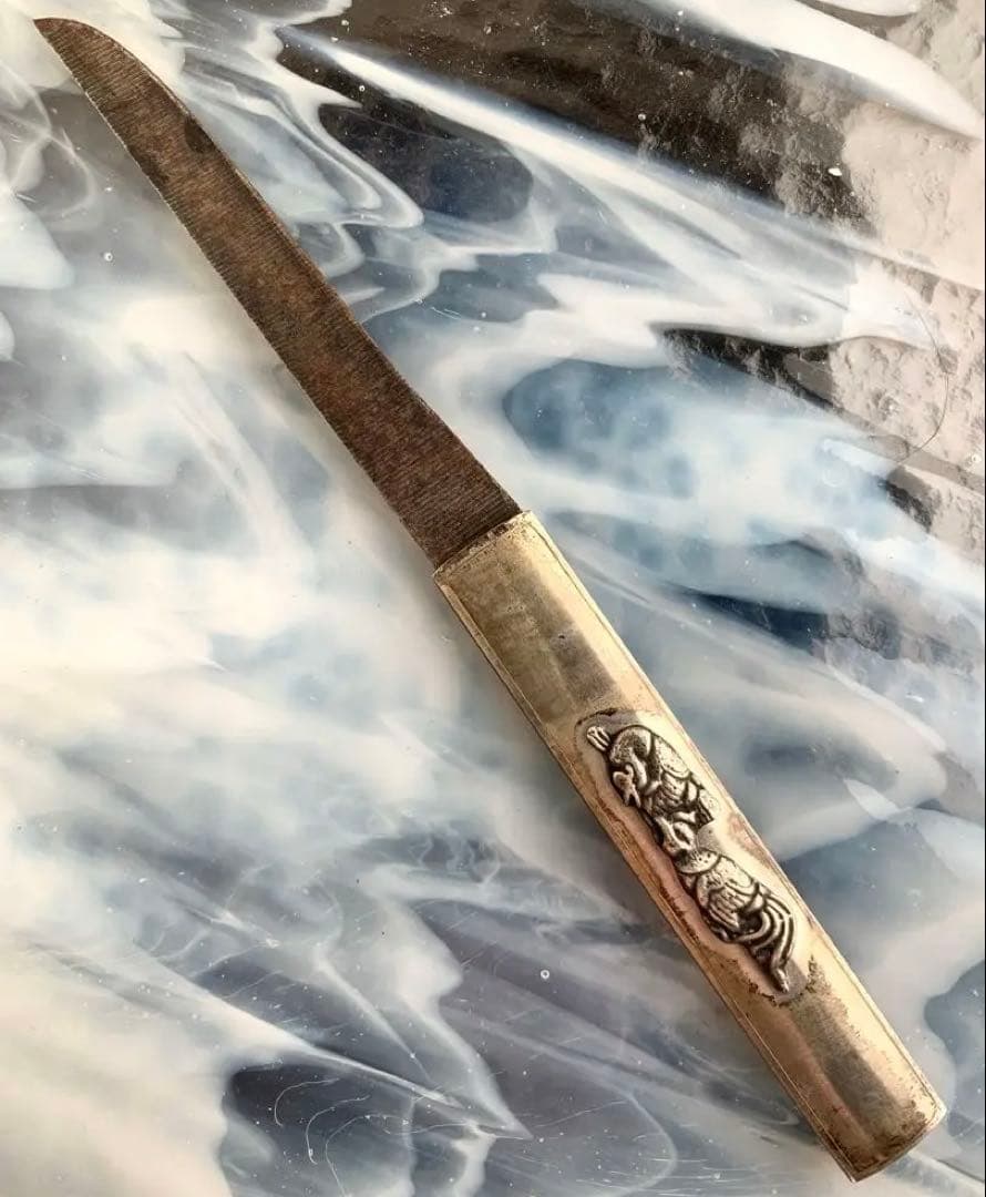 小柄　朱雀図小袋　刀装具（15cm以下の合法サイズ）