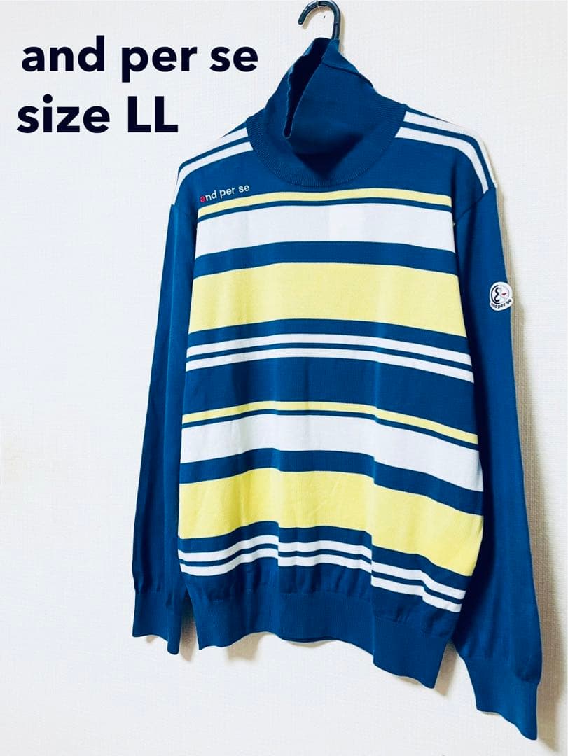 and per se セーター タートル メンズ LL XL ゴルフウェア★新品