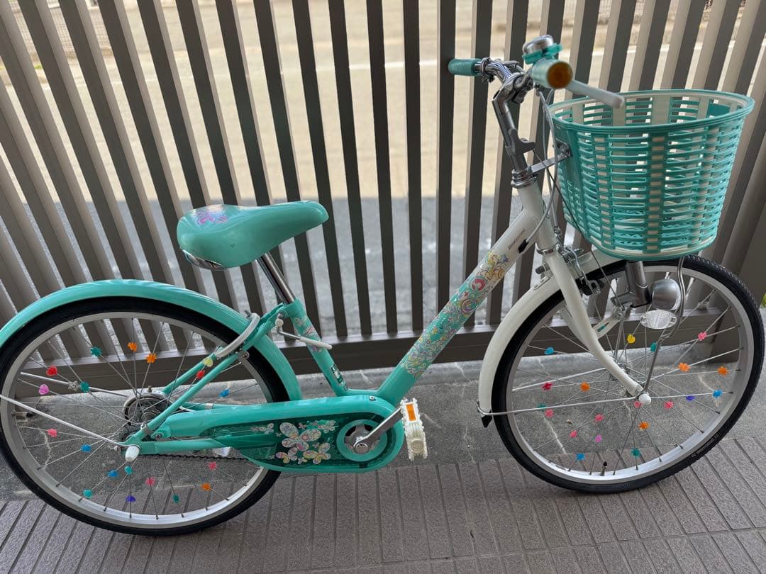 子供用自転車 グリーン エコパル　ヘルメット付き