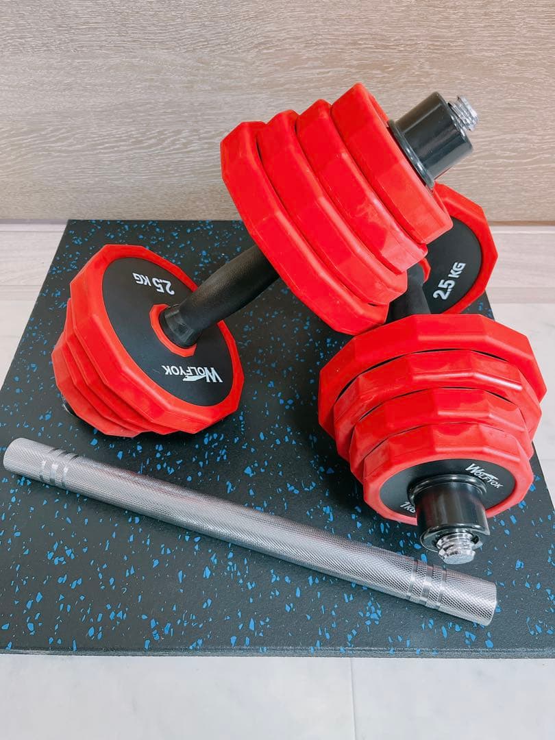 宅トレに最適♪Wolfyok 25kg 可変式ダンベル