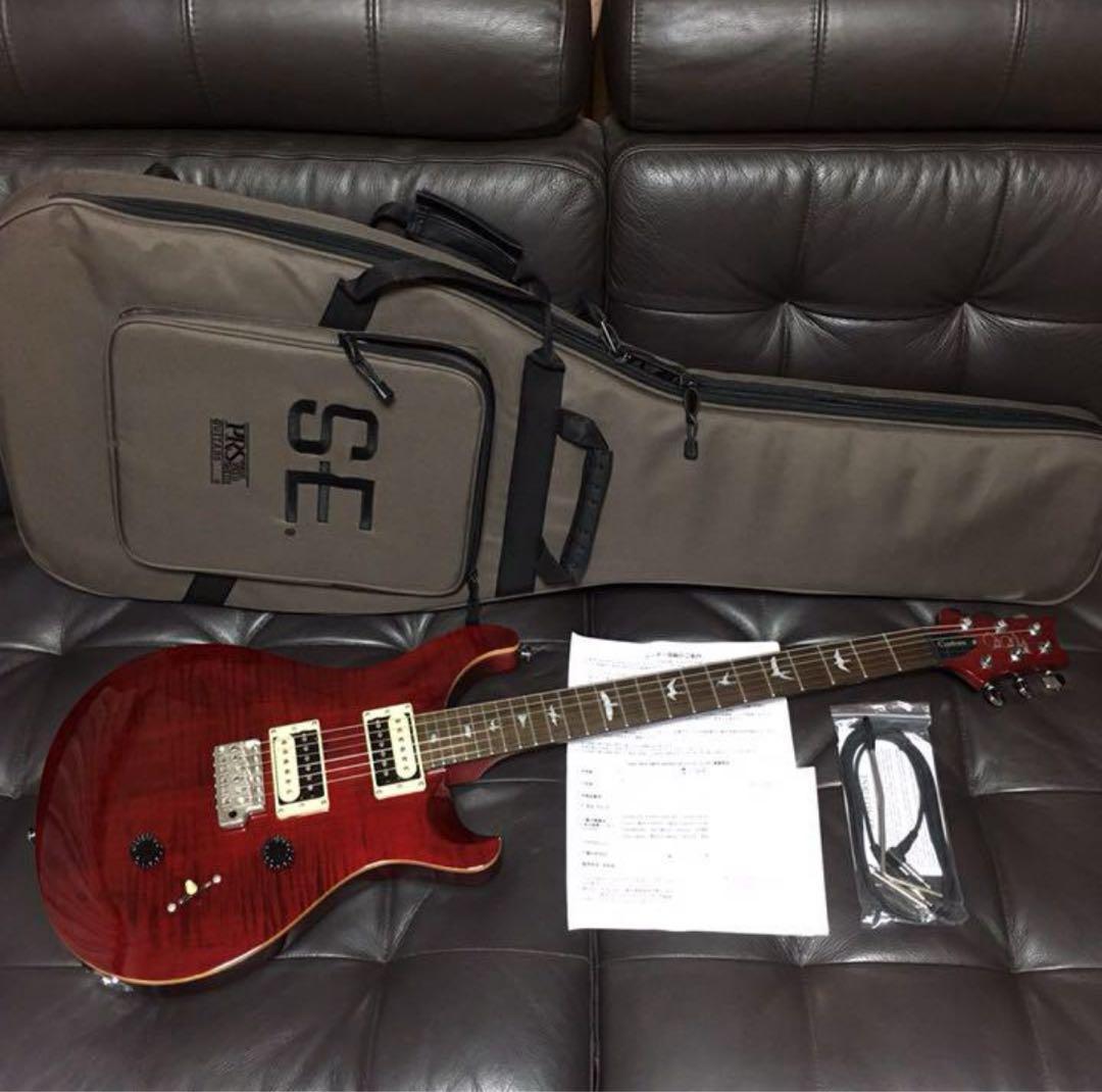 正規ケースストラップ付PRS （ポールリードスミス）SE custom24レッド