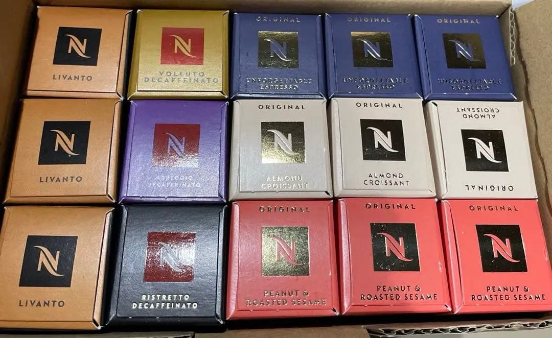 ネスプレッソ 限定９本、 デカフェ３本、定番３本