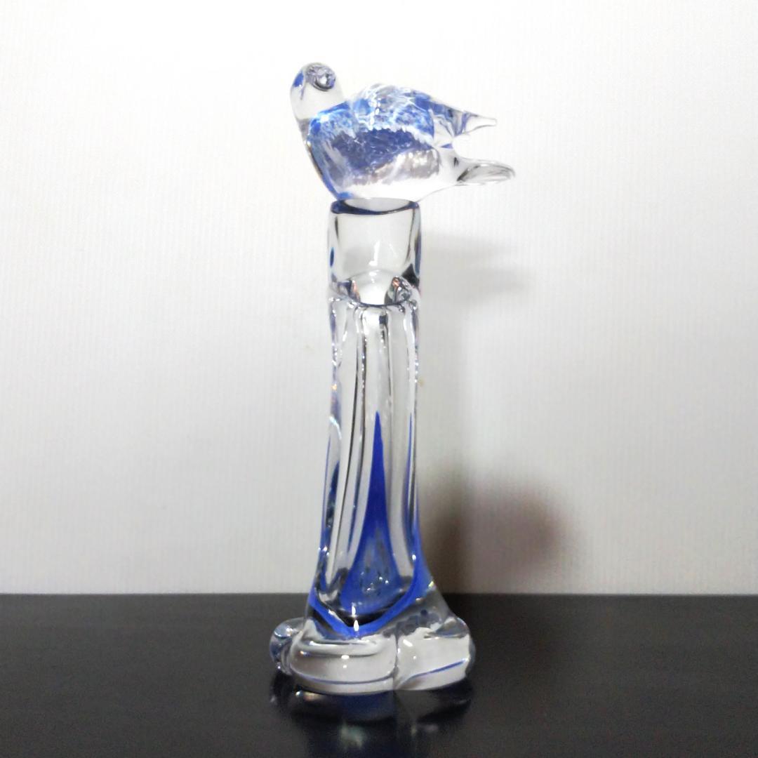 Marcolin Art Crystal マルコリン クリスタル 花瓶 青C30