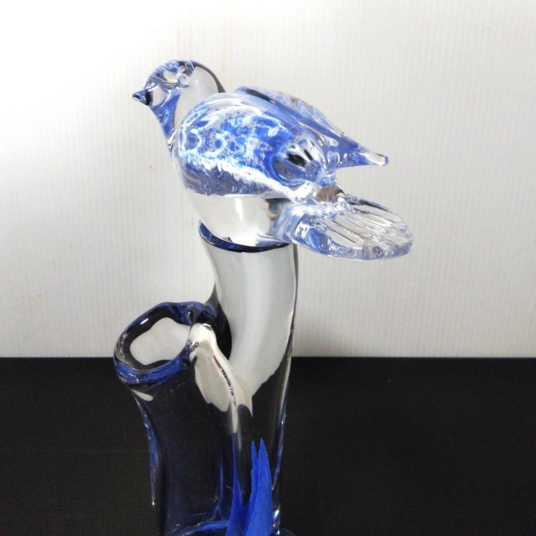 Marcolin Art Crystal マルコリン クリスタル 花瓶 青C30