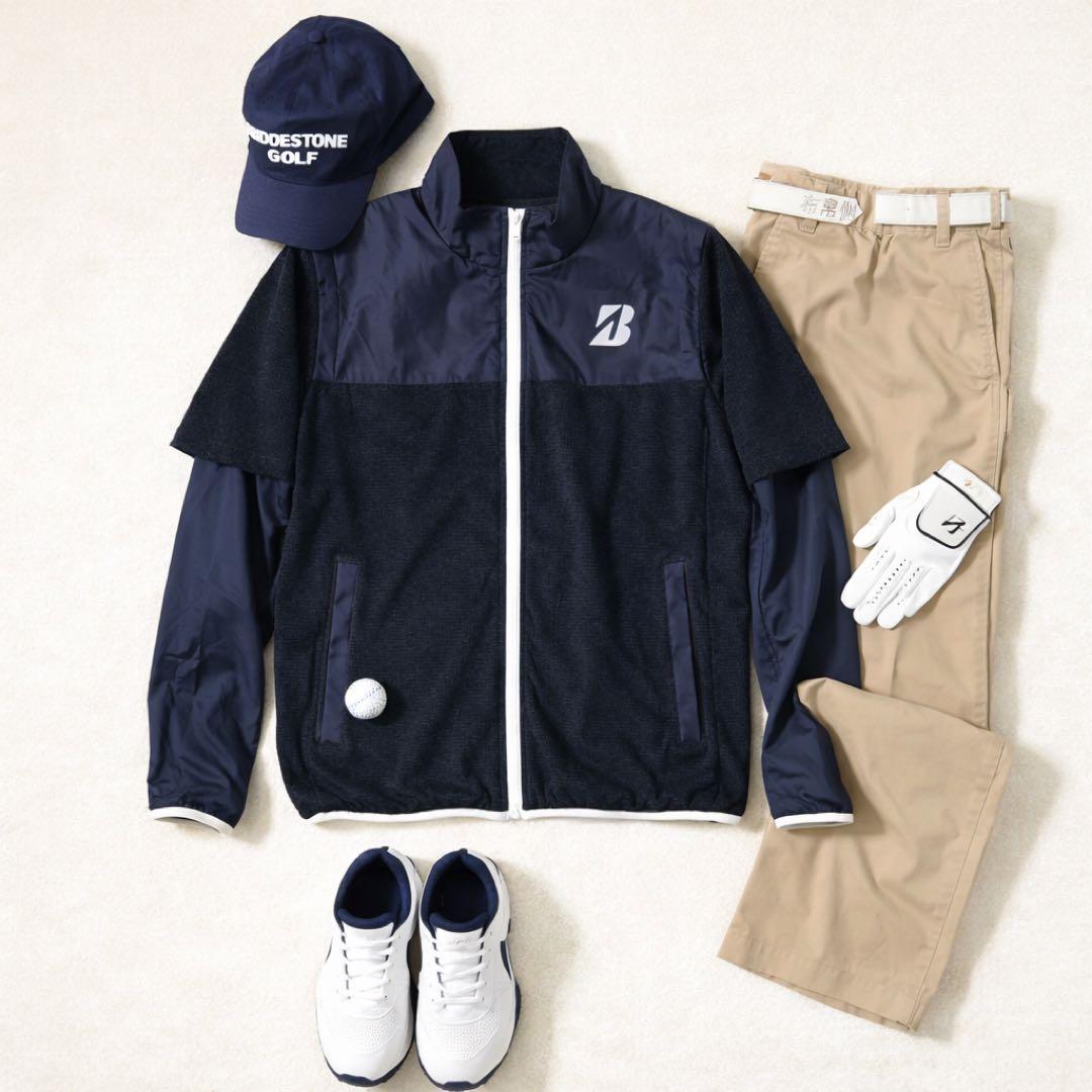 新品 ブリヂストンゴルフ 6WAY防風リバーシブルブルゾンL