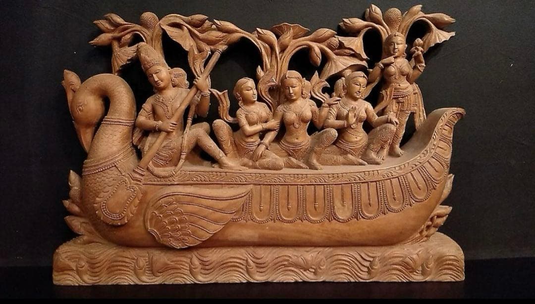 インド 木彫り ヒンドゥー教　骨董　アンティーク