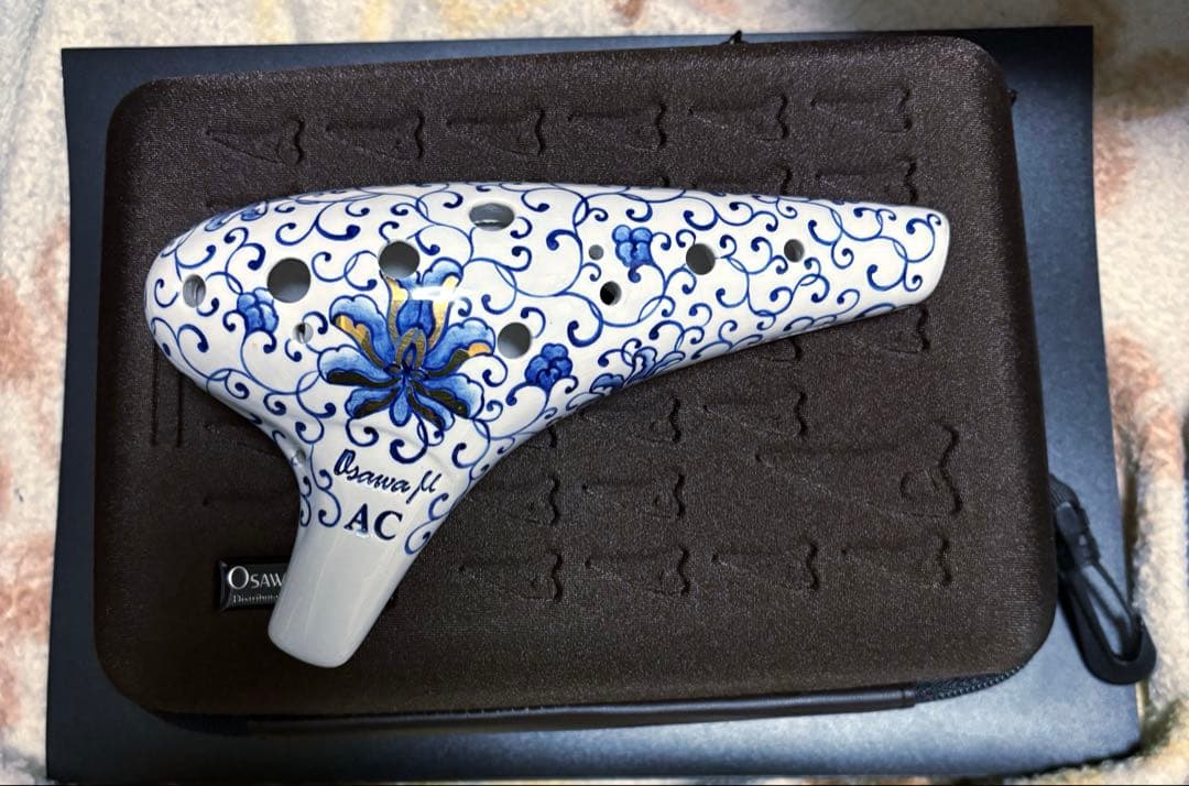 y*＊様 オカリナ　OSAWA μ ミュー　AC管（白磁器）