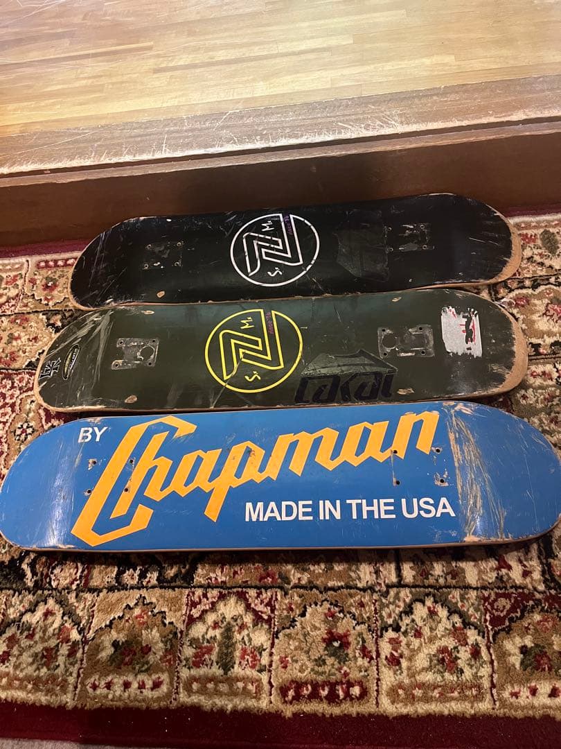 z-flex スケートボード　デッキ　2枚　おまけChapmanデッキ