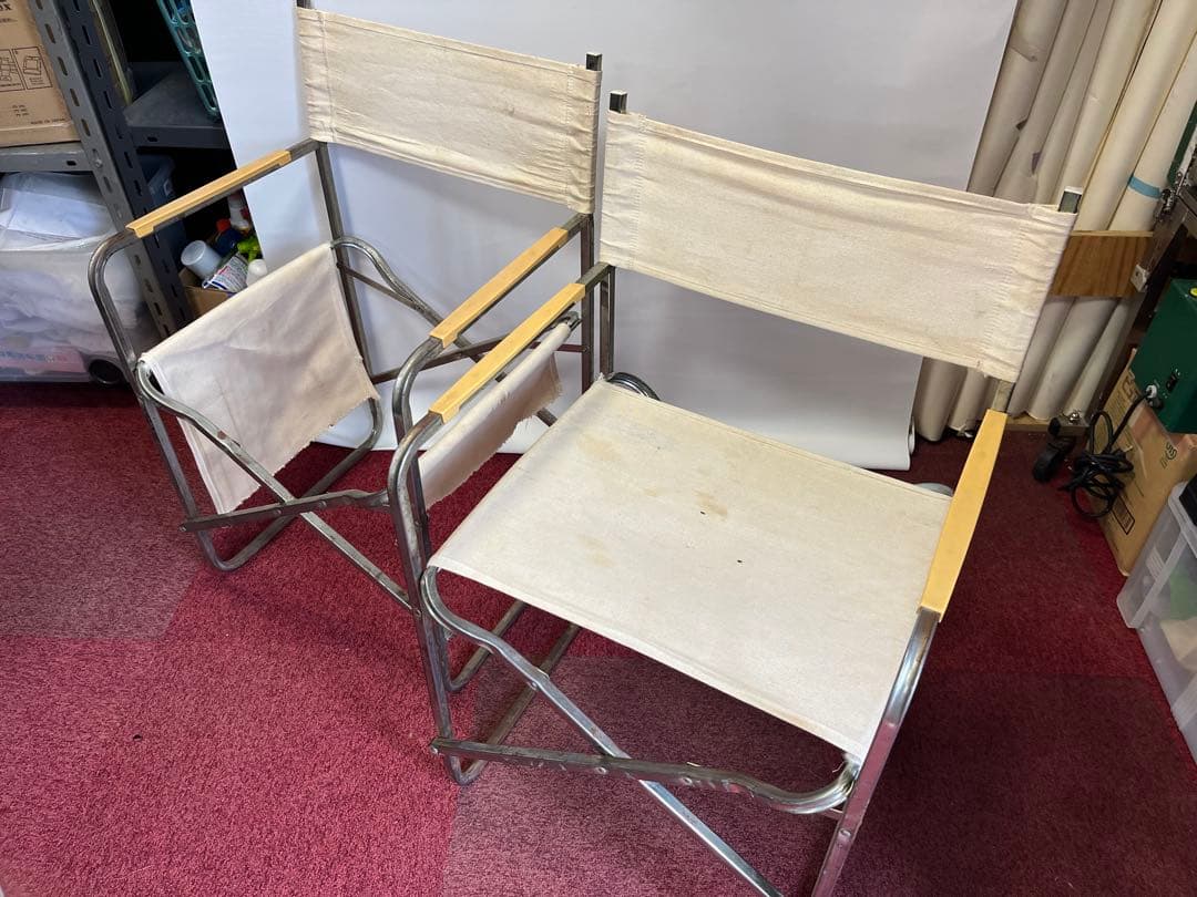 イタリア製 ビンテージ アウトドアチェア　LEROLIN社製　2脚