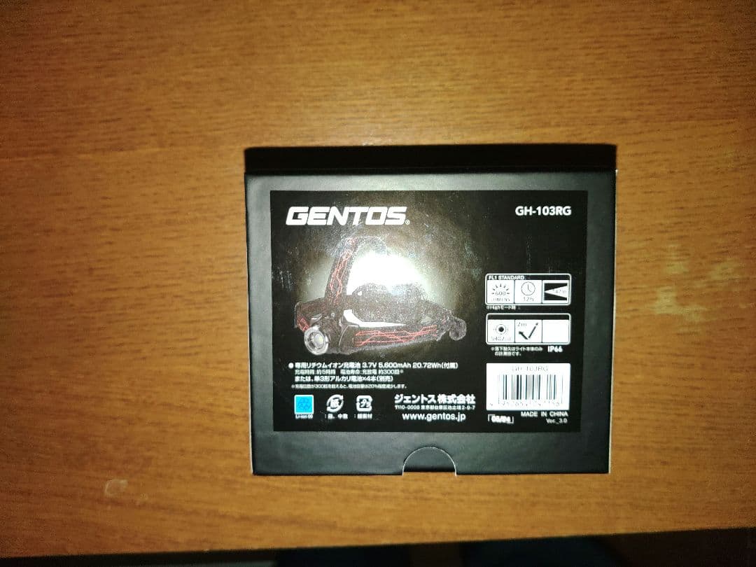 [値下げ][新品]GENTOS GH-103RG ヘッドライト ブラック