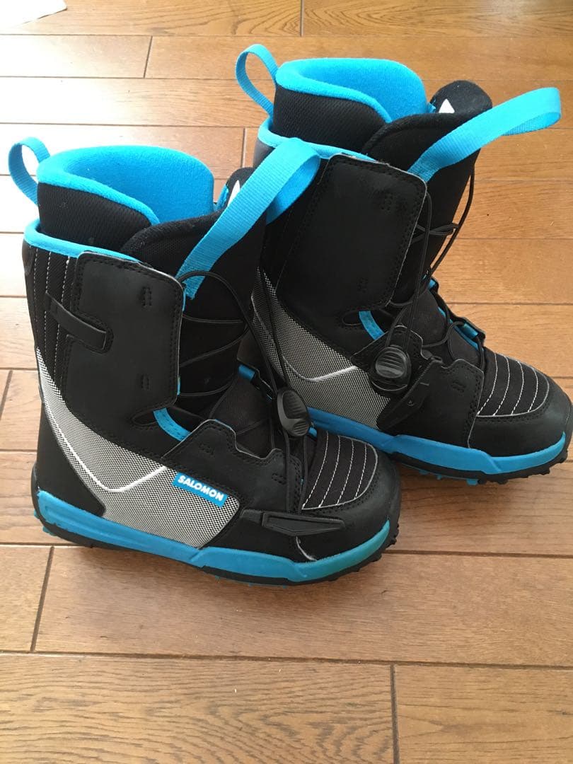 Salomon 子ども用スノーボードブーツ ブラック/ブルー