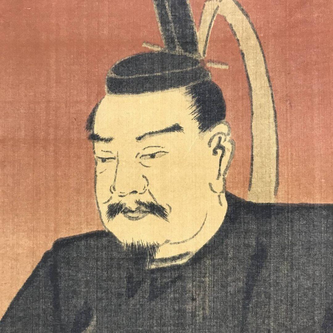 模写/雪舟/人物図/菅原道真/学問の神/掛軸☆宝船☆AK-373