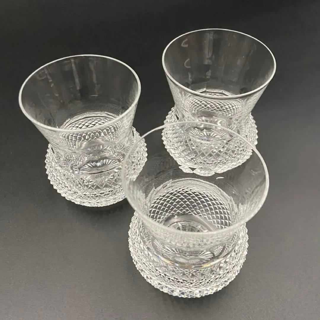 エジンバラ クリスタル アザミグラス 3客 ショットグラス ウィスキー 日本酒