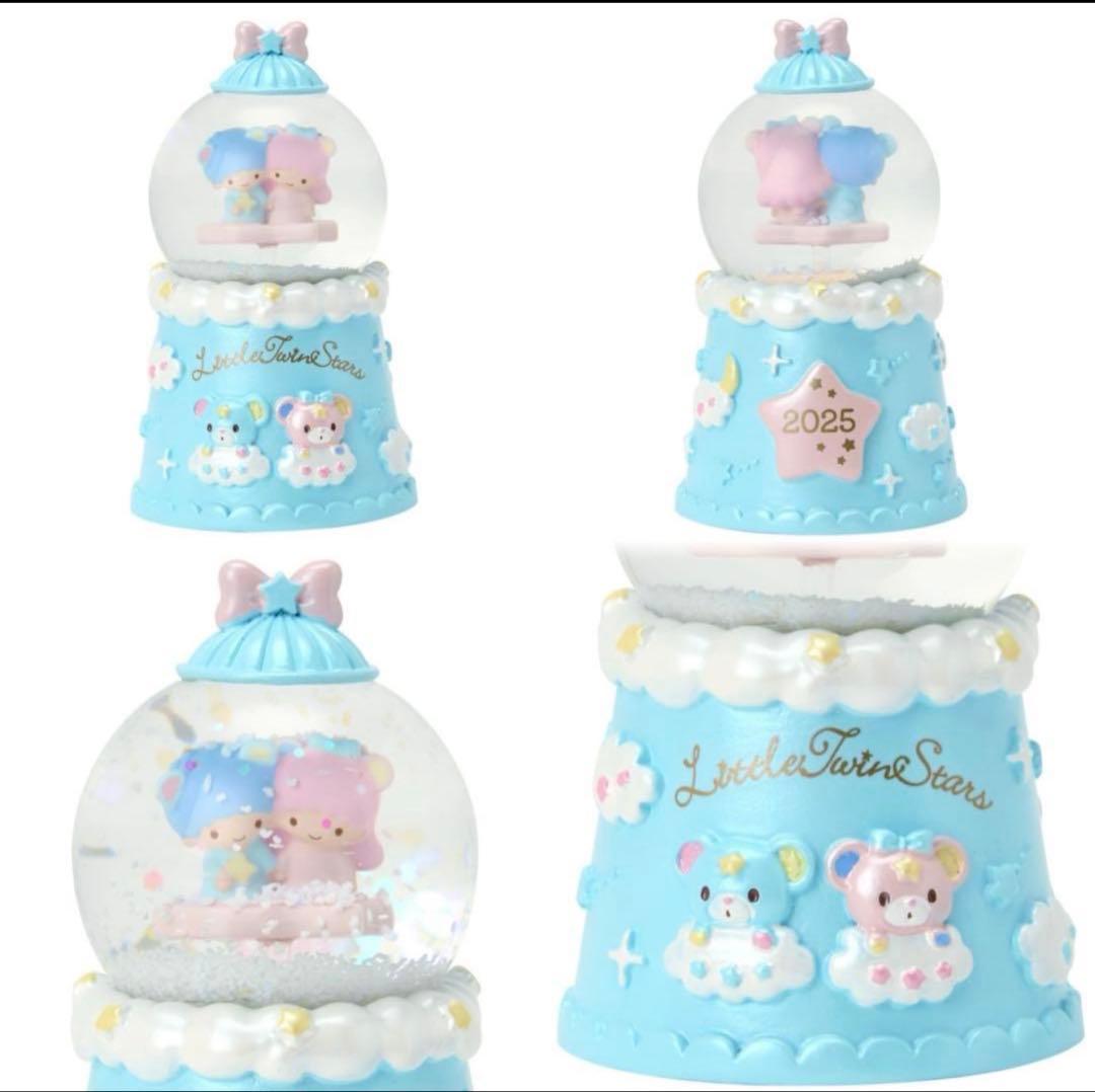 リトルツインスターズキキララ クリスマスデザインスノーグローブ 2025