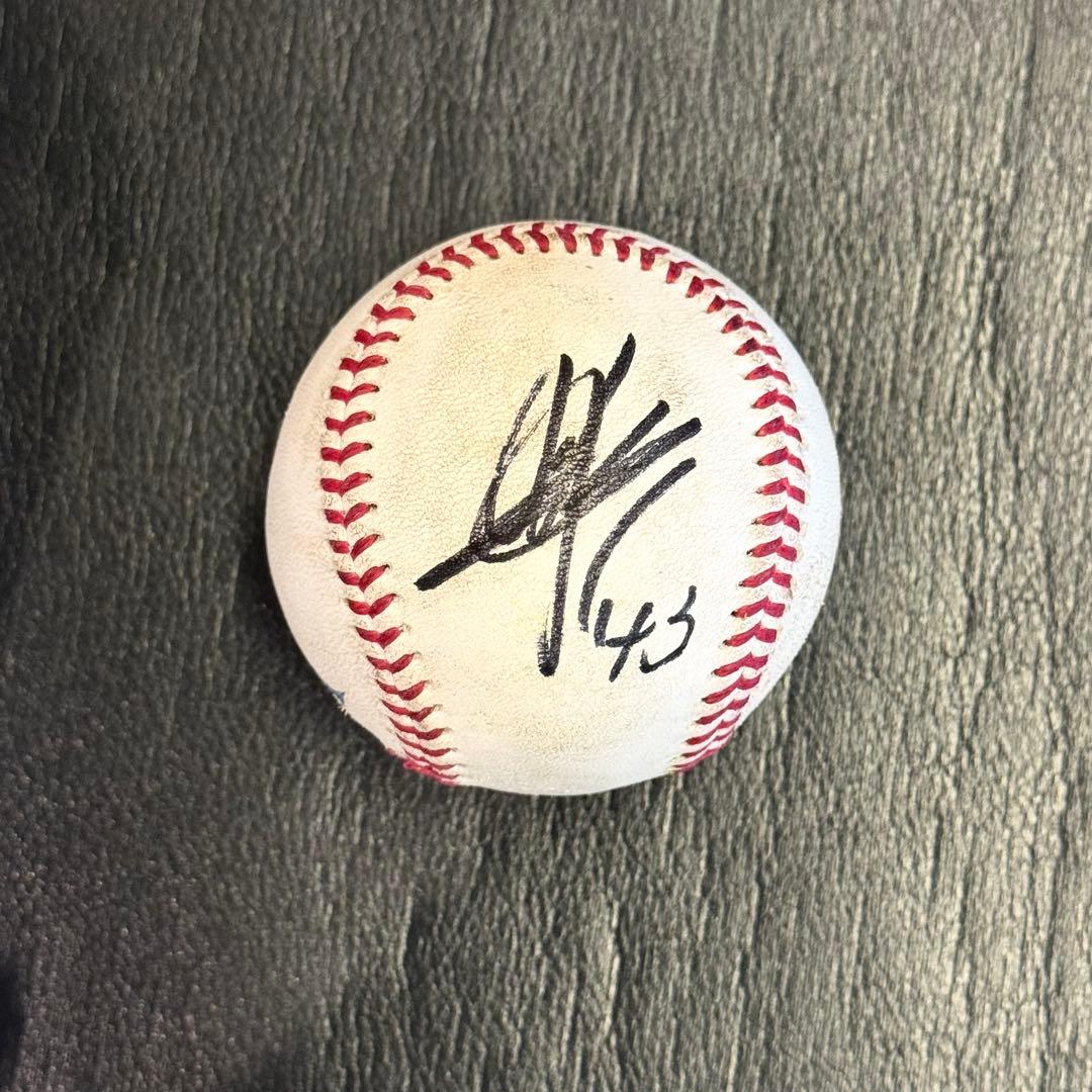 読売ジャイアンツ 巨人軍 則本昂大 直筆サインボール 証拠あり 試合球