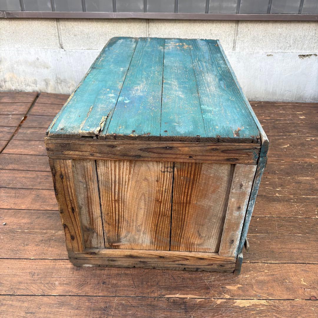 昭和レトロ 古道具 アンティーク もみじ柄 木箱 飾り棚 収納ボックス シャビー