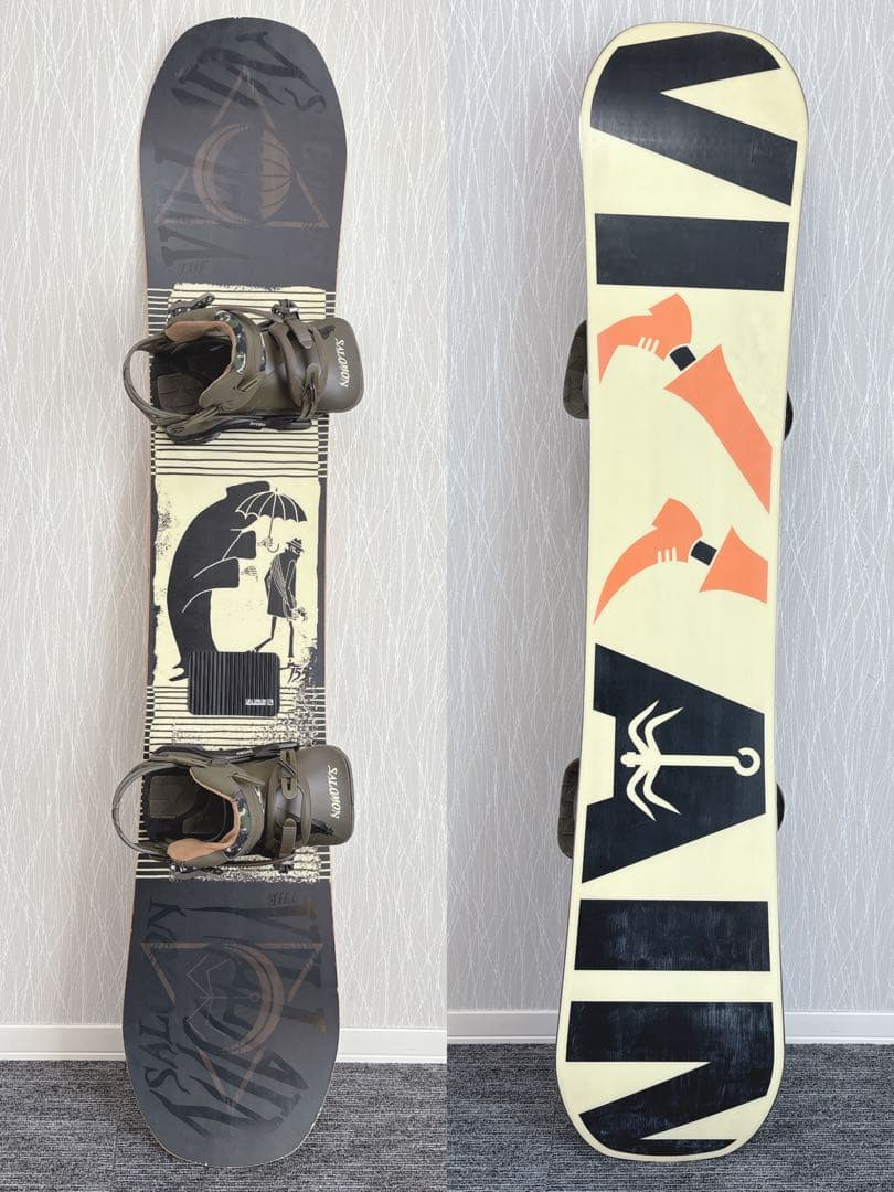 85超豪華❗️サロモン/THE VILLAINメンズスノーボードセット★155cm