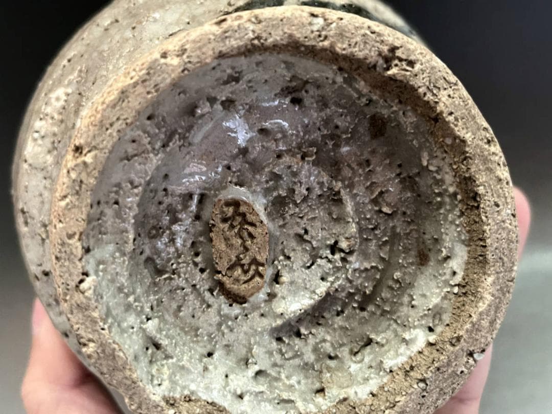 茶碗■古唐津片口碗 高足盃 古い絵唐津酒杯 酒器 合わせ箱？【江戸期】ぐい飲み