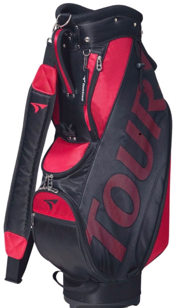 （新品未使用）TOURSTAGE ツアーステージ キャディバッグ 黒赤