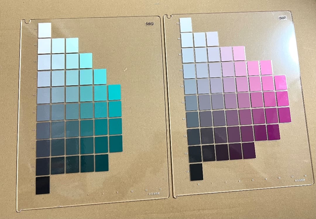 日本色彩研究所 色立体模型 10色相 マンセル 色体系 B5判 10枚