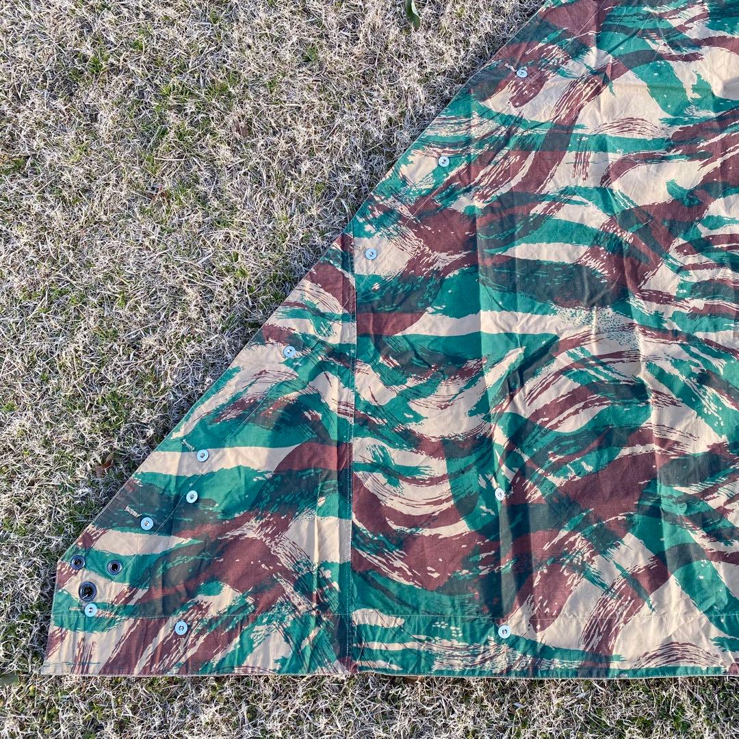 【レア】フランス軍　軍幕　M51　リザードカモ　１枚　ポンチョ　テント