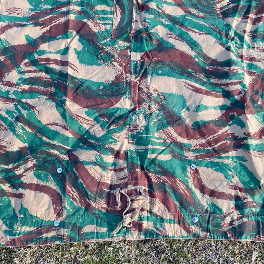 【レア】フランス軍　軍幕　M51　リザードカモ　１枚　ポンチョ　テント