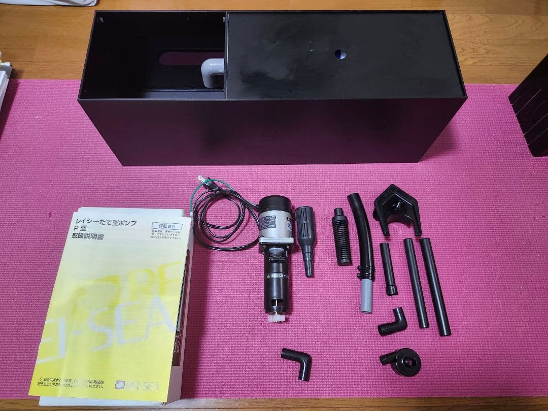 60㎝水槽用上部フィルター コーナーガード レイシーポンプP112Sフルセット