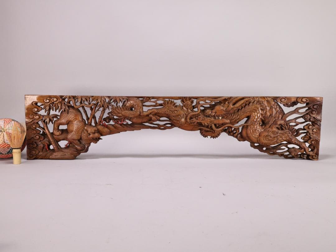 Digger Vintage　BK180　彫刻 木彫　龍虎図　蟇股　玉眼