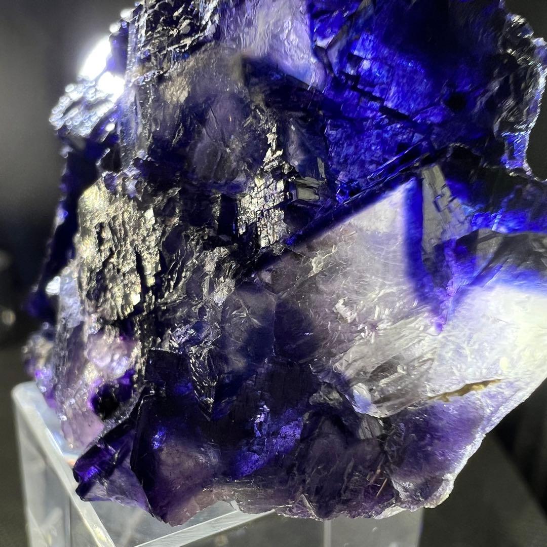 内モンゴル産　濃紺フローライト　セミキャビネットサイズ