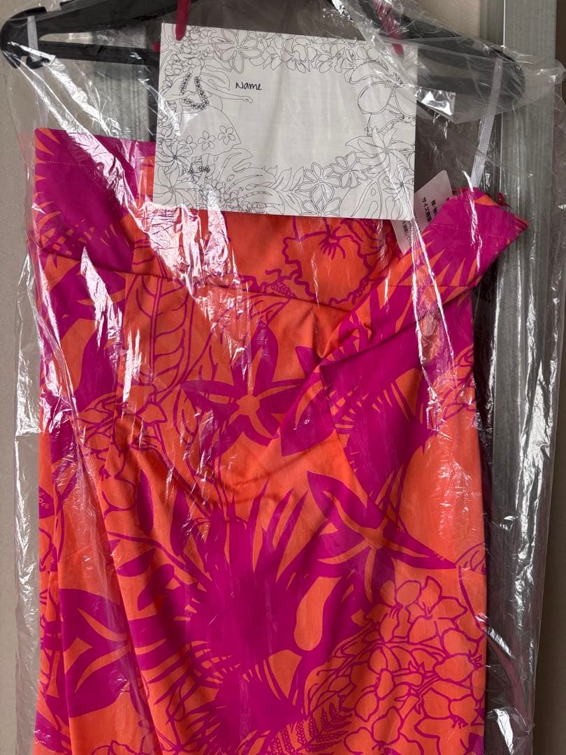 フラダンス用ドレス オレンジ ピンク