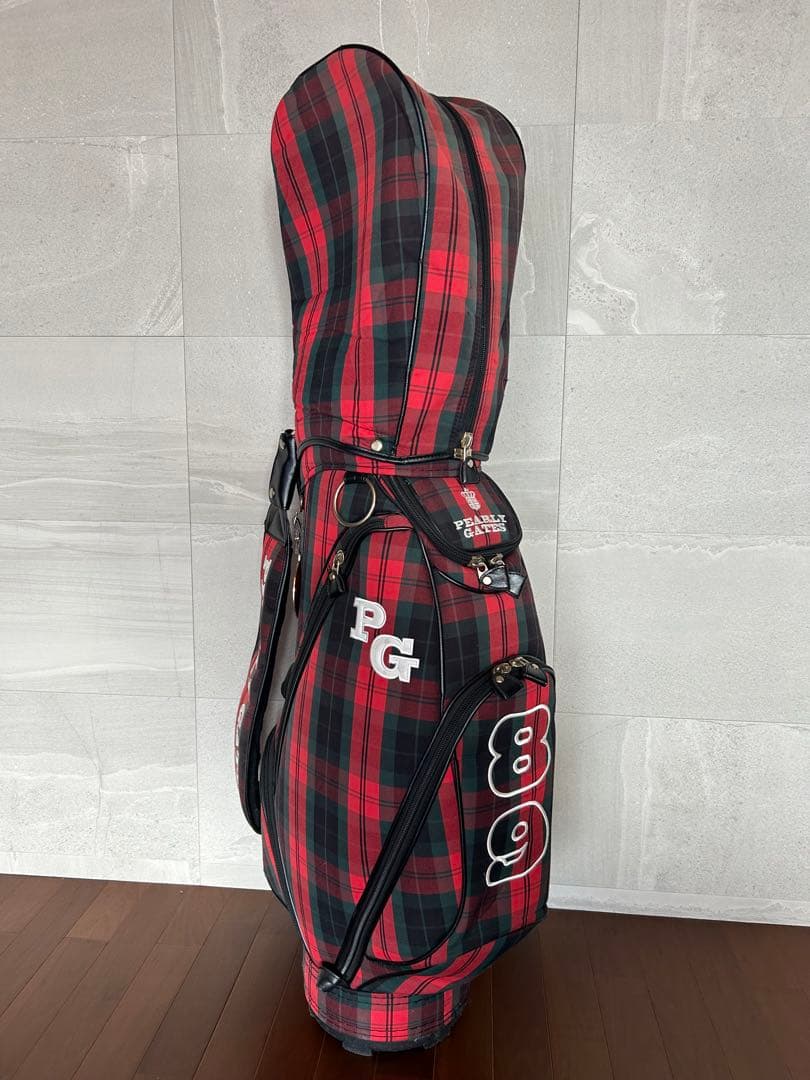 **年末値下げ中**PEARLY GATES キャディバッグ 赤黒チェック