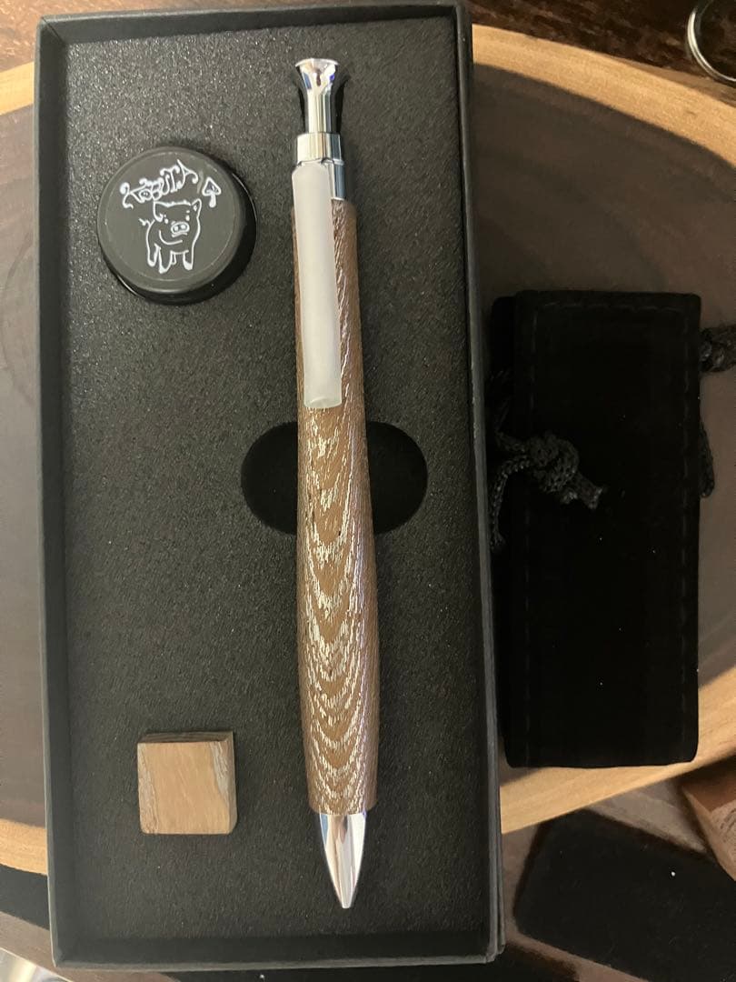 こぶた工房 メタライズ欅 ボールペン