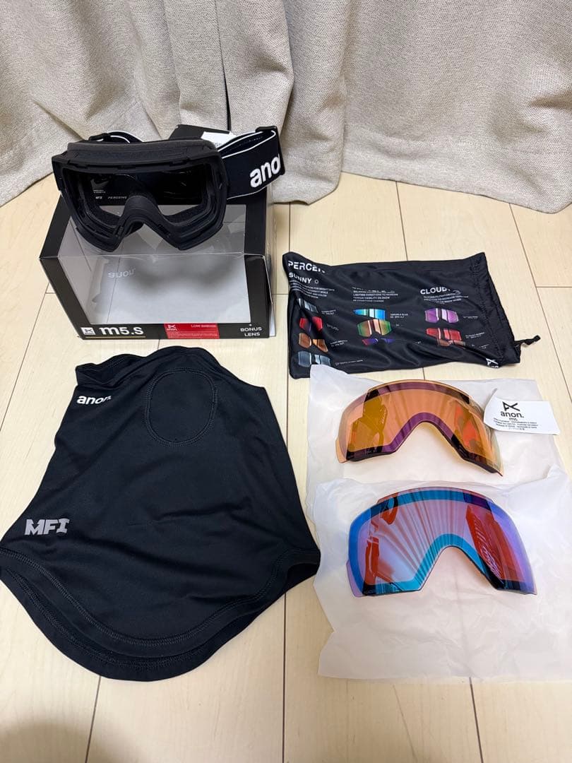 【未使用品】ANON M5S ローブリッジフィットゴーグル　フェイスマスク付